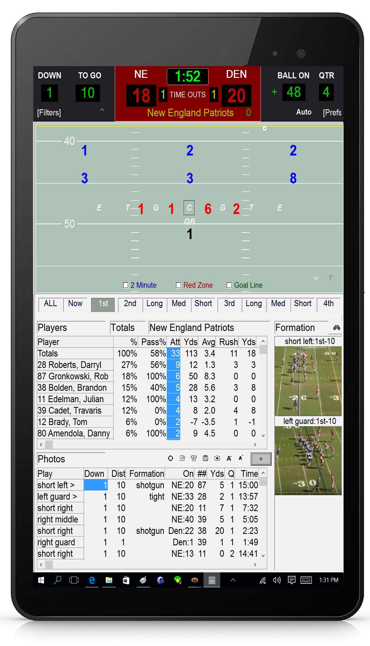 Football Scouting Tablet